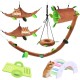 LZYMSZ Hamster Hammock Small Animals Hanging Warm Bed House Cage Nest Accessories with Hanging Tunnel, Swing, Cable Car, Arch Bridge, Seesaw for Rat Bird Parrot Squirrel Pack of 7 LZYMSZ Hamster Hammock Small Animals Hanging Warm Bed House Cage Nest Accessories with Hanging Tunnel, Swing, Cable Car, Arch Bridge, Seesaw for Rat Bird Parrot Squirrel Pack of 7