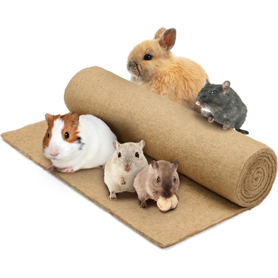 La Cordeline Natural Hemp Litter Tray Mat 40 x 100 cm Premium Quality - Cage Floor for Rodents, Rabbits, Hamsters etc La Cordeline Natural Hemp Litter Tray Mat 40 x 100 cm Premium Quality - Cage Floor for Rodents, Rabbits, Hamsters etc