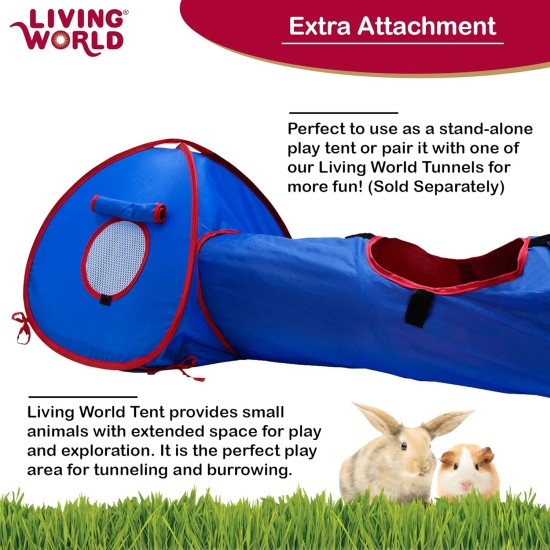 Living World Tent for Pets, Red/Grey Living World Tent for Pets, Red/Grey