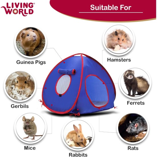 Living World Tent for Pets, Red/Grey Living World Tent for Pets, Red/Grey