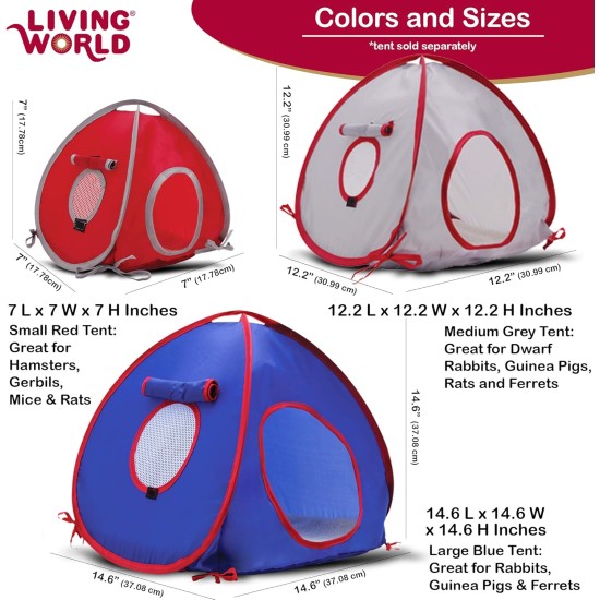 Living World Tent for Pets, Red/Grey Living World Tent for Pets, Red/Grey