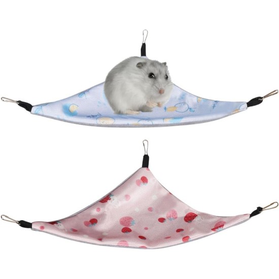 MiOYOOW 2 Stück Eckhängematten Hamster, Doppelseitige Hängebette Meerschweinchen, Dreieckige Rattenschaukeln für Kleintiere Hamster Eichhörnchen Meerschweinchen Sugar Gliders Chinchillas MiOYOOW 2 Stück Eckhängematten Hamster, Doppelseitige Hängebette Meerschweinchen, Dreieckige Rattenschaukeln für Kleintiere Hamster Eichhörnchen Meerschweinchen Sugar Gliders Chinchillas