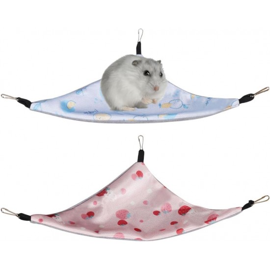 MiOYOOW Pack of 2 Corner Hamsters, Double Sided Hanging Beds Guinea Pigs, Triangular Rat Swings for Small Animals, Hamsters, Squirrels, Guinea Pigs, Sugar Gliders, Chinchillas MiOYOOW Pack of 2 Corner Hamsters, Double Sided Hanging Beds Guinea Pigs, Triangular Rat Swings for Small Animals, Hamsters, Squirrels, Guinea Pigs, Sugar Gliders, Chinchillas