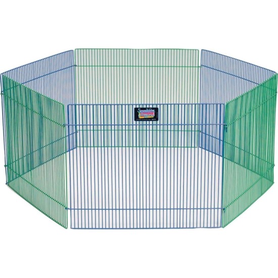 Midwest Homes for Pets Small Animal Playpen Model 100-15 0.55 m² Play Area 81 x 81 x 3.8 cm Blue and Green Midwest Homes for Pets Small Animal Playpen Model 100-15 0.55 m² Play Area 81 x 81 x 3.8 cm Blue and Green