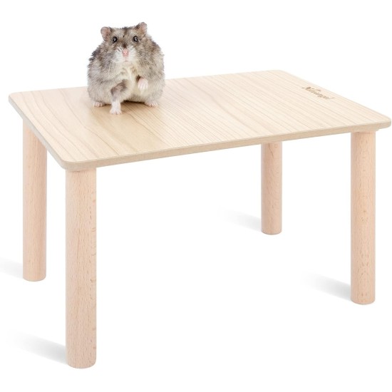 Niteangel Wooden Hamster Play Platform for Syrian Dwarf Hamsters, Gerbils, Mice, Degus or Other Small Pets: 30L x 21W x 15H cm, Burlywood Niteangel Wooden Hamster Play Platform for Syrian Dwarf Hamsters, Gerbils, Mice, Degus or Other Small Pets: 30L x 21W x 15H cm, Burlywood