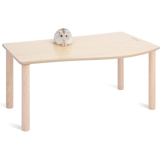 Niteangel Wooden Hamster Play Platform for Syrian Dwarf Hamsters, Gerbils, Mice, Degus or Other Small Pets: 30L x 21W x 15H cm, Burlywood Niteangel Wooden Hamster Play Platform for Syrian Dwarf Hamsters, Gerbils, Mice, Degus or Other Small Pets: 30L x 21W x 15H cm, Burlywood