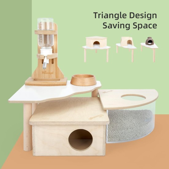 Niteangel Wooden Hamster Play Platform for Syrian Dwarf Hamsters, Gerbils, Mice, Degus or Other Small Pets: 30L x 21W x 15H cm, Burlywood Niteangel Wooden Hamster Play Platform for Syrian Dwarf Hamsters, Gerbils, Mice, Degus or Other Small Pets: 30L x 21W x 15H cm, Burlywood