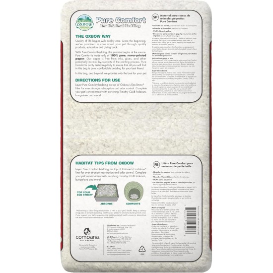 Oxbow Pure Comfort Bedding, 8.2 Litre, White Oxbow Pure Comfort Bedding, 8.2 Litre, White