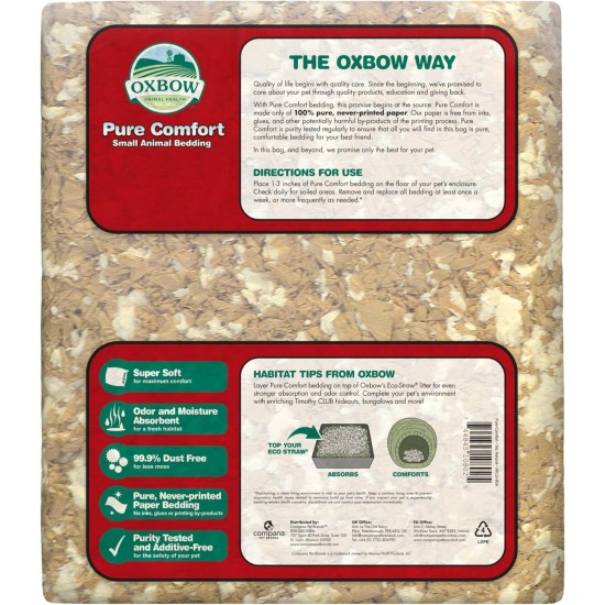 Oxbow Pure Comfort Bedding, 8.2 Litre, White Oxbow Pure Comfort Bedding, 8.2 Litre, White