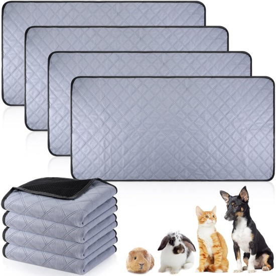 Pack of 4 Washable Puppy Pads, Reusable Training Pads, Quick-Absorbing Incontinence Urine Pads, Non-Slip Urine Pads, Absorbent Pee Pads, Waterproof Puppy Pads (60 x 120 cm) Pack of 4 Washable Puppy Pads, Reusable Training Pads, Quick-Absorbing Incontinence Urine Pads, Non-Slip Urine Pads, Absorbent Pee Pads, Waterproof Puppy Pads (60 x 120 cm)