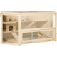 PawHut Hamster Cage Rodent Cage Small Animal Hutch Wooden Mouse Cage with Stairs Small Animal Cage Rodent Villa Three Tier PVC Natural Wood 115 x 57 x 55 cm PawHut Hamster Cage Rodent Cage Small Animal Hutch Wooden Mouse Cage with Stairs Small Animal Cage Rodent Villa Three Tier PVC Natural Wood 115 x 57 x 55 cm