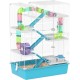 PawHut Hamster Cage Rodent Cage Small Animal Hutch Wooden Mouse Cage with Stairs Small Animal Cage Rodent Villa Three Tier PVC Natural Wood 115 x 57 x 55 cm PawHut Hamster Cage Rodent Cage Small Animal Hutch Wooden Mouse Cage with Stairs Small Animal Cage Rodent Villa Three Tier PVC Natural Wood 115 x 57 x 55 cm