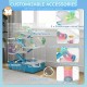 PawHut Hamster Cage Rodent Cage Small Animal Hutch Wooden Mouse Cage with Stairs Small Animal Cage Rodent Villa Three Tier PVC Natural Wood 115 x 57 x 55 cm PawHut Hamster Cage Rodent Cage Small Animal Hutch Wooden Mouse Cage with Stairs Small Animal Cage Rodent Villa Three Tier PVC Natural Wood 115 x 57 x 55 cm