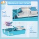 PawHut Hamster Cage Rodent Cage Small Animal Hutch Wooden Mouse Cage with Stairs Small Animal Cage Rodent Villa Three Tier PVC Natural Wood 115 x 57 x 55 cm PawHut Hamster Cage Rodent Cage Small Animal Hutch Wooden Mouse Cage with Stairs Small Animal Cage Rodent Villa Three Tier PVC Natural Wood 115 x 57 x 55 cm