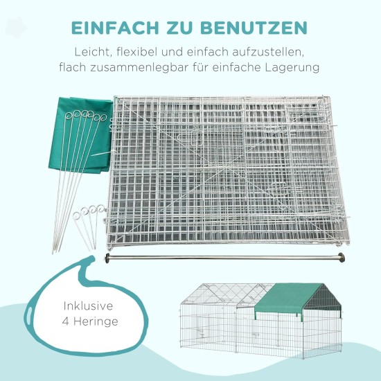 PawHut Outdoor Enclosure, Small Animal Enclosure, Guinea Pig Enclosure, Playpen with Cover, Outdoor Enclosure, Small Animal Enclosure for Small Animals, Steel, 220 x 103 x 103 cm, Beige PawHut Outdoor Enclosure, Small Animal Enclosure, Guinea Pig Enclosure, Playpen with Cover, Outdoor Enclosure, Small Animal Enclosure for Small Animals, Steel, 220 x 103 x 103 cm, Beige