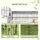 PawHut Small Animal Cage Pet Playpen with 5 Doors Rabbit Hutch Small Animal Playpen with Roof Outdoor 185 x 75 x 50 cm Green
