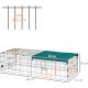 PawHut Small Animal Cage Pet Playpen with 5 Doors Rabbit Hutch Small Animal Playpen with Roof Outdoor 185 x 75 x 50 cm Green