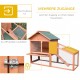 PawHut Small Animal Hutch with Roof Made of Tar Felt Solid Wood Dark Grey + White + Green 90 x 45 x 65 cm PawHut Small Animal Hutch with Roof Made of Tar Felt Solid Wood Dark Grey + White + Green 90 x 45 x 65 cm