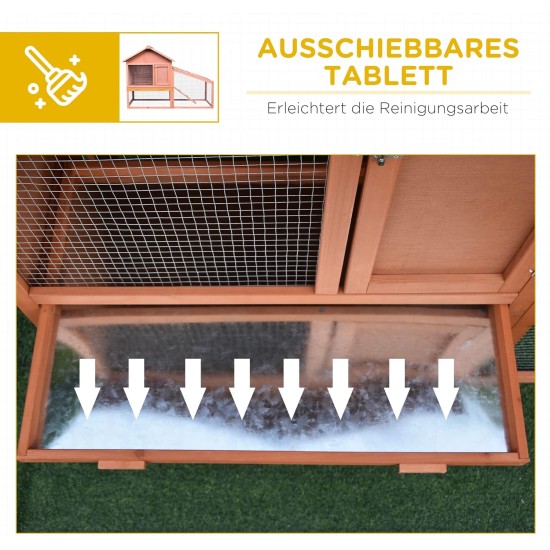 PawHut Small Animal Hutch with Roof Made of Tar Felt Solid Wood Dark Grey + White + Green 90 x 45 x 65 cm PawHut Small Animal Hutch with Roof Made of Tar Felt Solid Wood Dark Grey + White + Green 90 x 45 x 65 cm