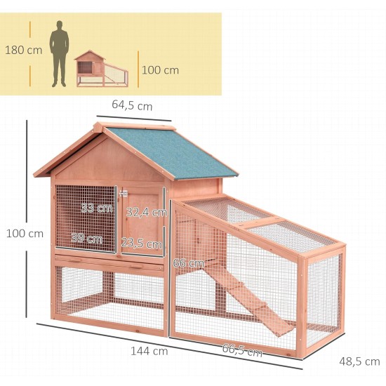 PawHut Small Animal Hutch with Roof Made of Tar Felt Solid Wood Dark Grey + White + Green 90 x 45 x 65 cm PawHut Small Animal Hutch with Roof Made of Tar Felt Solid Wood Dark Grey + White + Green 90 x 45 x 65 cm