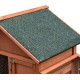 PawHut Small Animal Hutch with Roof Made of Tar Felt Solid Wood Dark Grey + White + Green 90 x 45 x 65 cm PawHut Small Animal Hutch with Roof Made of Tar Felt Solid Wood Dark Grey + White + Green 90 x 45 x 65 cm