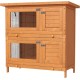 PawHut Small Animal Hutch with Roof Made of Tar Felt Solid Wood Dark Grey + White + Green 90 x 45 x 65 cm PawHut Small Animal Hutch with Roof Made of Tar Felt Solid Wood Dark Grey + White + Green 90 x 45 x 65 cm