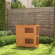 PawHut Small Animal Hutch with Roof Made of Tar Felt Solid Wood Dark Grey + White + Green 90 x 45 x 65 cm PawHut Small Animal Hutch with Roof Made of Tar Felt Solid Wood Dark Grey + White + Green 90 x 45 x 65 cm