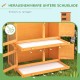 PawHut Small Animal Hutch with Roof Made of Tar Felt Solid Wood Dark Grey + White + Green 90 x 45 x 65 cm PawHut Small Animal Hutch with Roof Made of Tar Felt Solid Wood Dark Grey + White + Green 90 x 45 x 65 cm