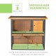 PawHut Small Animal Hutch with Roof Made of Tar Felt Solid Wood Dark Grey + White + Green 90 x 45 x 65 cm PawHut Small Animal Hutch with Roof Made of Tar Felt Solid Wood Dark Grey + White + Green 90 x 45 x 65 cm