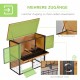 PawHut Small Animal Hutch with Roof Made of Tar Felt Solid Wood Dark Grey + White + Green 90 x 45 x 65 cm PawHut Small Animal Hutch with Roof Made of Tar Felt Solid Wood Dark Grey + White + Green 90 x 45 x 65 cm