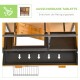 PawHut Small Animal Hutch with Roof Made of Tar Felt Solid Wood Dark Grey + White + Green 90 x 45 x 65 cm PawHut Small Animal Hutch with Roof Made of Tar Felt Solid Wood Dark Grey + White + Green 90 x 45 x 65 cm