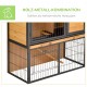 PawHut Small Animal Hutch with Roof Made of Tar Felt Solid Wood Dark Grey + White + Green 90 x 45 x 65 cm PawHut Small Animal Hutch with Roof Made of Tar Felt Solid Wood Dark Grey + White + Green 90 x 45 x 65 cm