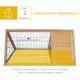 PawHut Small Animal Hutch with Roof Made of Tar Felt Solid Wood Dark Grey + White + Green 90 x 45 x 65 cm PawHut Small Animal Hutch with Roof Made of Tar Felt Solid Wood Dark Grey + White + Green 90 x 45 x 65 cm