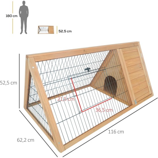 PawHut Small Animal Hutch with Roof Made of Tar Felt Solid Wood Dark Grey + White + Green 90 x 45 x 65 cm PawHut Small Animal Hutch with Roof Made of Tar Felt Solid Wood Dark Grey + White + Green 90 x 45 x 65 cm