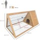 PawHut Small Animal Hutch with Roof Made of Tar Felt Solid Wood Dark Grey + White + Green 90 x 45 x 65 cm PawHut Small Animal Hutch with Roof Made of Tar Felt Solid Wood Dark Grey + White + Green 90 x 45 x 65 cm