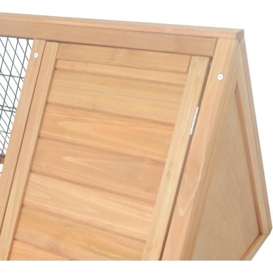 PawHut Small Animal Hutch with Roof Made of Tar Felt Solid Wood Dark Grey + White + Green 90 x 45 x 65 cm PawHut Small Animal Hutch with Roof Made of Tar Felt Solid Wood Dark Grey + White + Green 90 x 45 x 65 cm