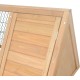 PawHut Small Animal Hutch with Roof Made of Tar Felt Solid Wood Dark Grey + White + Green 90 x 45 x 65 cm PawHut Small Animal Hutch with Roof Made of Tar Felt Solid Wood Dark Grey + White + Green 90 x 45 x 65 cm