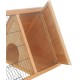 PawHut Small Animal Hutch with Roof Made of Tar Felt Solid Wood Dark Grey + White + Green 90 x 45 x 65 cm PawHut Small Animal Hutch with Roof Made of Tar Felt Solid Wood Dark Grey + White + Green 90 x 45 x 65 cm