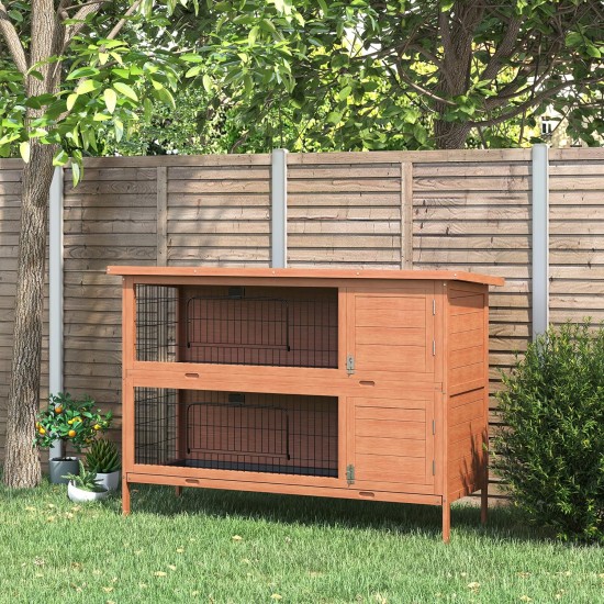PawHut Small Animal Hutch with Roof Made of Tar Felt Solid Wood Dark Grey + White + Green 90 x 45 x 65 cm PawHut Small Animal Hutch with Roof Made of Tar Felt Solid Wood Dark Grey + White + Green 90 x 45 x 65 cm