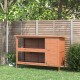 PawHut Small Animal Hutch with Roof Made of Tar Felt Solid Wood Dark Grey + White + Green 90 x 45 x 65 cm PawHut Small Animal Hutch with Roof Made of Tar Felt Solid Wood Dark Grey + White + Green 90 x 45 x 65 cm