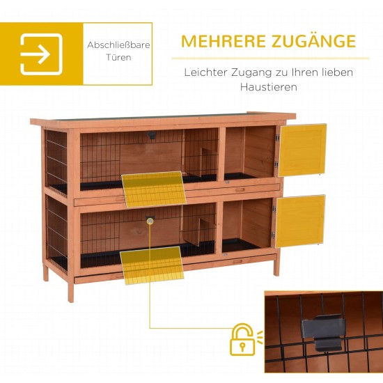 PawHut Small Animal Hutch with Roof Made of Tar Felt Solid Wood Dark Grey + White + Green 90 x 45 x 65 cm PawHut Small Animal Hutch with Roof Made of Tar Felt Solid Wood Dark Grey + White + Green 90 x 45 x 65 cm