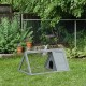 PawHut Small Animal Hutch with Roof Made of Tar Felt Solid Wood Dark Grey + White + Green 90 x 45 x 65 cm PawHut Small Animal Hutch with Roof Made of Tar Felt Solid Wood Dark Grey + White + Green 90 x 45 x 65 cm