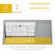 PawHut Small Animal Hutch with Roof Made of Tar Felt Solid Wood Dark Grey + White + Green 90 x 45 x 65 cm PawHut Small Animal Hutch with Roof Made of Tar Felt Solid Wood Dark Grey + White + Green 90 x 45 x 65 cm