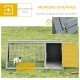 PawHut Small Animal Hutch with Roof Made of Tar Felt Solid Wood Dark Grey + White + Green 90 x 45 x 65 cm PawHut Small Animal Hutch with Roof Made of Tar Felt Solid Wood Dark Grey + White + Green 90 x 45 x 65 cm