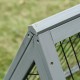 PawHut Small Animal Hutch with Roof Made of Tar Felt Solid Wood Dark Grey + White + Green 90 x 45 x 65 cm PawHut Small Animal Hutch with Roof Made of Tar Felt Solid Wood Dark Grey + White + Green 90 x 45 x 65 cm
