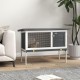 PawHut Small animal hutch with roof made of tar felt, solid wood, dark grey + white + green, 90 x 45 x 65 cm PawHut Small animal hutch with roof made of tar felt, solid wood, dark grey + white + green, 90 x 45 x 65 cm