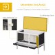 PawHut Small animal hutch with roof made of tar felt, solid wood, dark grey + white + green, 90 x 45 x 65 cm PawHut Small animal hutch with roof made of tar felt, solid wood, dark grey + white + green, 90 x 45 x 65 cm