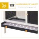 PawHut Small animal hutch with roof made of tar felt, solid wood, dark grey + white + green, 90 x 45 x 65 cm PawHut Small animal hutch with roof made of tar felt, solid wood, dark grey + white + green, 90 x 45 x 65 cm