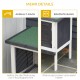 PawHut Small animal hutch with roof made of tar felt, solid wood, dark grey + white + green, 90 x 45 x 65 cm PawHut Small animal hutch with roof made of tar felt, solid wood, dark grey + white + green, 90 x 45 x 65 cm