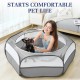 Pawaboo Small Animals Outdoor Enclosure, Waterproof Foldable Rabbit Outdoor Enclosure for Rabbits, Chickens, Kittens, Puppies, Rabbits, Hamsters, Visual Playpen with Mesh Zip and Nylon Base - Green Pawaboo Small Animals Outdoor Enclosure, Waterproof Foldable Rabbit Outdoor Enclosure for Rabbits, Chickens, Kittens, Puppies, Rabbits, Hamsters, Visual Playpen with Mesh Zip and Nylon Base - Green